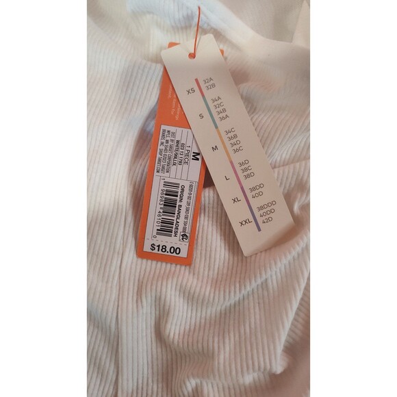 Women's Colsie Corset Front Sleeveless Bodysuit White Medium - Picture 7 of 7